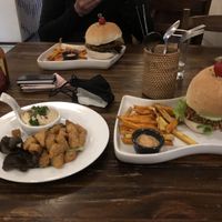 Vegan chicken burger with extra tempeh   at Ganita Cafe in Pai