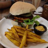 Bbq Tempeh Burger at Ganita Cafe in Pai