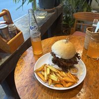 Happy chicken burger   at Ganita Cafe in Pai