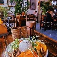 Poke bowl and snickers shake! at Ganita Cafe in Pai