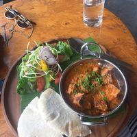 Tempeh Tikka Masala with Pita Bread at Ganita Cafe in Pai