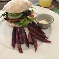 Falafelburger  at Ganita Cafe in Pai