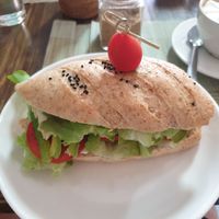 Veggie sandwich at Ganita Cafe in Pai