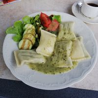 Vegan 'Maultaschen' at Gasthof Zum Walfisch in Zwota
