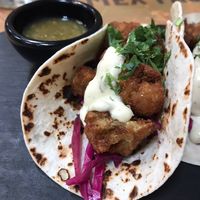 Vegan Taco w/ fried cauliflower  at Mez Factory in Lisbon
