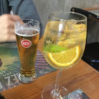 Sangria with fruit and coffee beans at Mez Factory in Lisbon