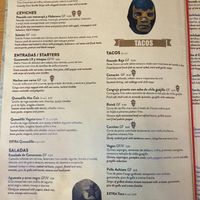 Menu at Mez Factory in Lisbon