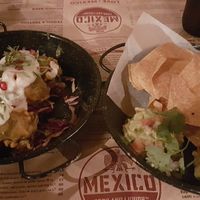 chiles en nogada and guacamole at Mexico in Hamilton