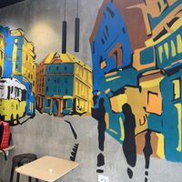 small seating area  at Juice & Smoothies - Trg djece Sarajeva in Sarajevo