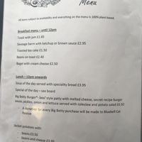 Menu  at Veggie Vixen Store and Coffee Shop in Littleborough
