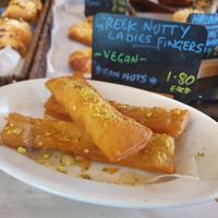 Pistachio and almond pastries #Veganuary at Brick and Olive in North London