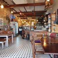 Interior #Veganuary at Brick and Olive in North London