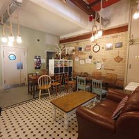 More seating at the back #Veganuary at Brick and Olive in North London
