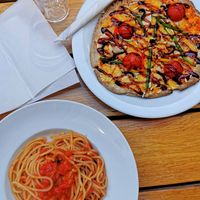 Delicious aldente pasta! at Laganon in Crete