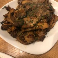 Mushrooms in white wine sauce  at Laganon in Crete
