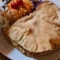 Vegan sandwich at Avgo Tou Kokkora in Crete