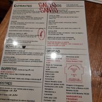 Gallo Santo menu - December 2022 at Gallo Santo in Barcelona