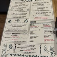 Menu  at Gallo Santo in Barcelona