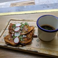 Birria tacos (amazing) at Gallo Santo in Barcelona
