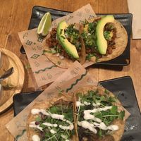 Tacos al pastos y de setas  at Gallo Santo in Barcelona