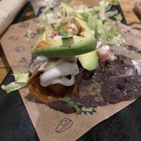 A starter with fried tortilla and sweet potato filling  at Gallo Santo in Barcelona