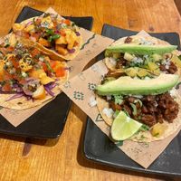 Fish & pastor tacos  at Gallo Santo in Barcelona