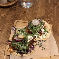 Yaca (jackfruit ) tacos- incredible !!! at Gallo Santo in Barcelona