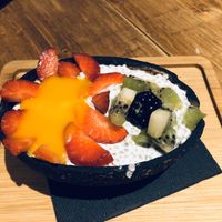 Chia con leche de coco at Gallo Santo in Barcelona