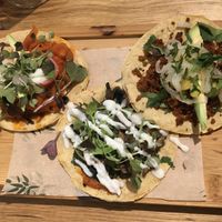 Three tacos at Gallo Santo in Barcelona