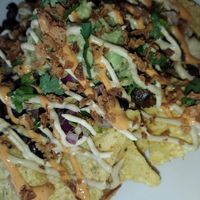 My yummy vegan nachos...among the best I've had since becoming Vegan. at Juice Kitchen in Coral Springs