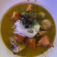 Lemongrass soup- pretty good actually   at Fishes & More in Palm Beach