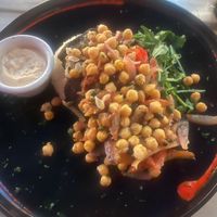 Stuffed portobello chickpea piccata  at Fishes & More in Palm Beach