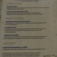 Separate vegan menu  at Fishes & More in Palm Beach