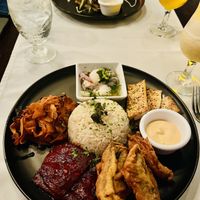 Vegan seafood platter!   at Fishes & More in Palm Beach