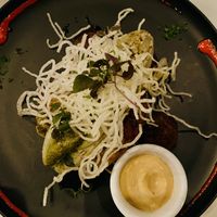 Vegan tofu tower!  at Fishes & More in Palm Beach