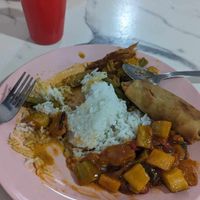 With plates came to 14 RM at Chin Hua Vegetarian Food in Malacca