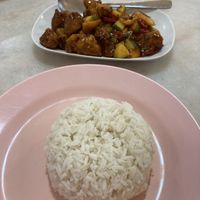 Sweet and sour Chicken with Rice   at Chin Hua Vegetarian Food in Malacca