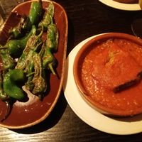 Pimientos de Padron and Berenjena Rellenas de Pimientos at Cafe Andaluz - St. Vincent in Glasgow