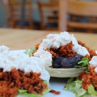 Sopes deliciosos! at EarthBowl in Tijuana