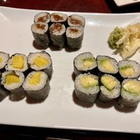 Squash, burdock, and avocado rolls  at Pacific East in Beachwood