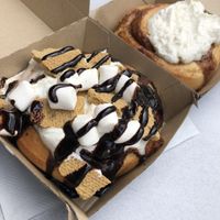 S’mores and Old Skool cinnamon buns  at Cinnaholic in Toronto