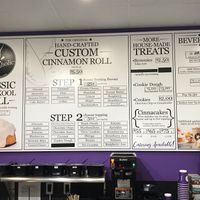 Menu at Cinnaholic in Toronto