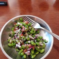 Saadheko (salad) with edamame at Tama in Auckland
