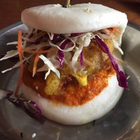 Burger at Tama in Auckland