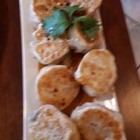 Pan fried dumplings at Tama in Auckland