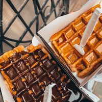 Waffles at VeganWaf in Brussels