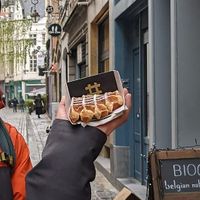 Pretty simple looking waffle but it's tasty and filling. at VeganWaf in Brussels