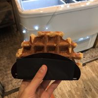 waffle without toppings at VeganWaf in Brussels