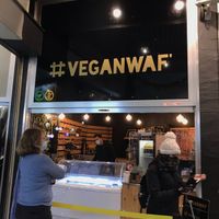 outside at VeganWaf in Brussels