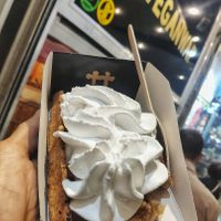 Whipped vegan cream waffle at VeganWaf in Brussels